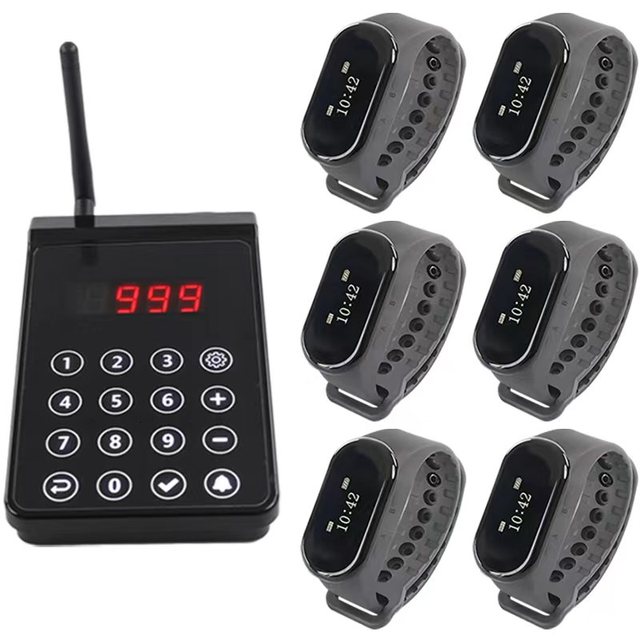 Waiter Calling System Wireless Watch Pager System Watch with Keypad Chef Call Waiter for Restaurant  Cafe Dessert Shop