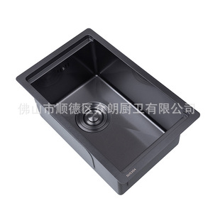 Évier simple en acier inoxydable 304 Black Diamond avec couvercle, installation sur comptoir, évier de bar à glace 2845, finition mate, facile à nettoyer - Product Image 5