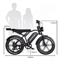 Vélo électrique V8 Eu Aus 250w, vélo électrique V8 avec écran LCD + application, 20 pouces, 7 vitesses, batterie au lithium, vélos électriques en solde, Fatbike