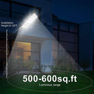 Ультра яркий уличный фонарь на солнечной батарее, широкоугольный датчик движения, парковочная площадка, уличный светильник на открытом воздухе для дома и освещения на солнечной батарее, 400 Вт - Product Image 5