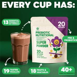 ผงอาหารเสริมอเนกประสงค์สำหรับเด็ก ผสมผักใบเขียวออร์แกนิก โปรไบโอติกส์ วิตามิน เสริมสร้างภูมิคุ้มกันและสุขภาพลำไส้ - Product Image 4