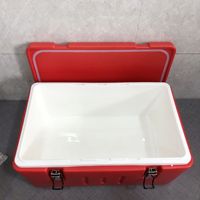 201 Edelstahl Isolierbox mit abnehmbaren Fächern, rot, Speisenwärmer/-kühler mit 24L Fassungsvermögen