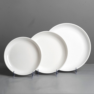 Piatto da Portata Rotondo in Melamina Bianca Riutilizzabile per Buffet di Hotel e Ristoranti - Product Image 4