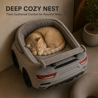 Lit pour chat mural en forme de voiture, respirant et confortable, structure stable, cadre en fer, emballé en carton, sur mesure