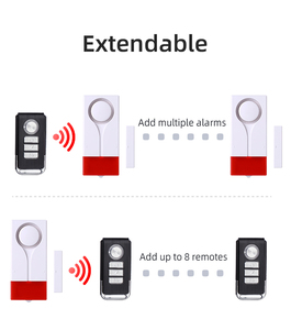 Báo động chống trộm 108dB kích hoạt từ xa với chỉ báo trực quan cho Báo động cảm biến an ninh cửa và cửa sổ căn hộ - Product Image 6