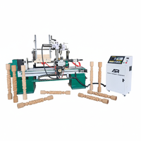 Tour à bois CNC entièrement automatique modèle 1530, mono-broche, alimentation automatique, pour la production de pieds de meubles, escaliers et poutres
