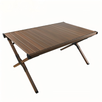 Table de camping pliable en aluminium, légère et portable, avec sac de transport pour barbecue en plein air, plage