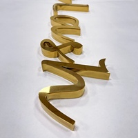 Enseigne murale personnalisée avec logo 3d Enseigne 3d avec lettre en métal en acier inoxydable Enseigne de magasin
