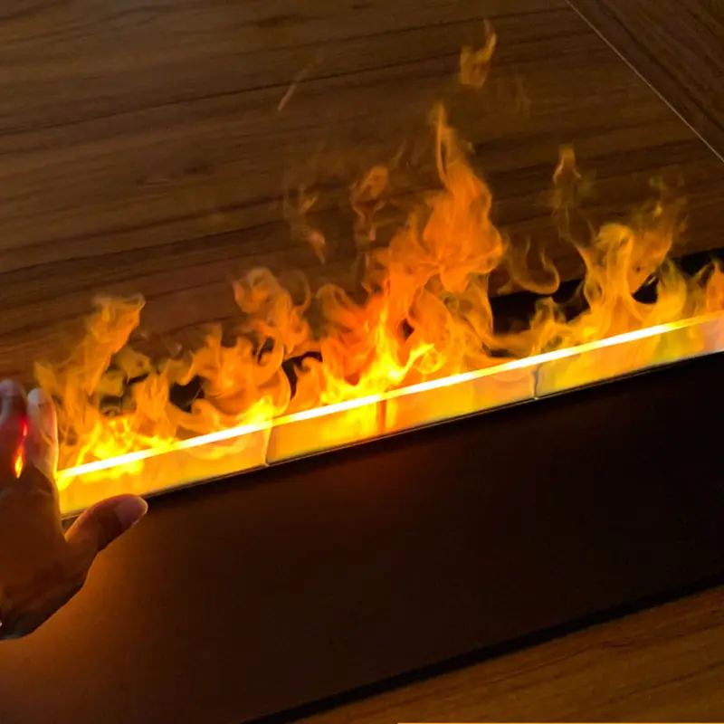 Özelleştirilmiş 3d atomizasyon buhar şömineler sahte yangın elektrikli şömine akıllı aydınlatma