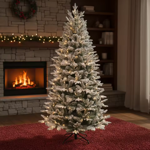 <span class=keywords><strong>Sapin</strong></span> <span class=keywords><strong>de</strong></span> Noël artificiel en épicéa <span class=keywords><strong>de</strong></span> haute qualité, respectueux <span class=keywords><strong>de</strong></span> l'environnement, style <span class=keywords><strong>conte</strong></span> <span class=keywords><strong>de</strong></span> fées, lumières LED blanc chaud, finition en velours recouvert <span class=keywords><strong>de</strong></span> neige - Product Image 3