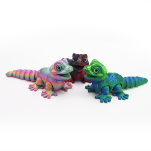 Figurines de gecko imprimées en 3D, jouets créatifs articulés, ornements, artisanat, cadeaux, collection unique de dinosaures et d'animaux - Product Image 3