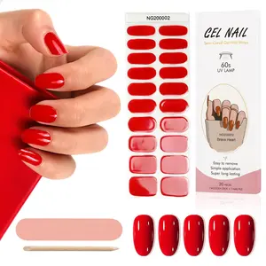 NG200002 Gel UV Nail lampada portatile OEM Semi Cured unghie Gel Nail Sticker