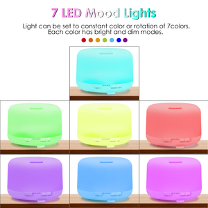 Điện 500ml siêu âm cho loa RGB LED ánh sáng điều khiển từ xa tạo độ ẩm hương liệu khuếch tán 1 năm để sử dụng nhà - Product Image 2