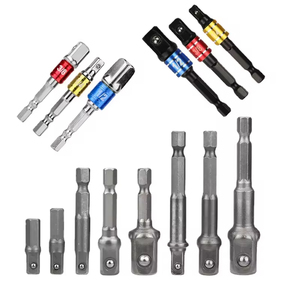Pexmartools 1/4 "3/8" 1/2 "mở rộng ổ cắm Hex Shank khoan bit bar adapter cờ lê Hex Bit thiết lập công cụ điện CR-V ổ cắm Adapter - Product Image 2