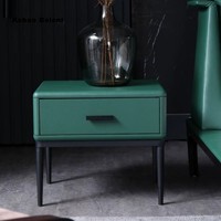 Table de chevet moderne de style français avec tiroir, en bois, pour chambre à coucher, meuble en bois massif, table pour la maison