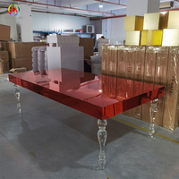 Neues Modell Hochzeits möbel Kristall Transparent Rechteck Acryl Tisch