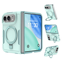 Étui de téléphone robuste pour iPhone Duo, magnétique 360° °   Coque de téléphone portable hybride TPU+PC anti-chute avec béquille rotative