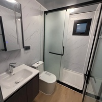 Casa Contenedor Expandible para Piscina, 20ft 30ft, Estudio de Jardín, Cabaña Prefabricada Plegable Modular Portátil, Módulos de Oficina con Terraza y Porche