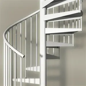 Escaleras de Caracol prefabricadas de acero inoxidable de alta calidad, escalera extensible de diseño moderno para uso en interiores y exteriores para apartamentos