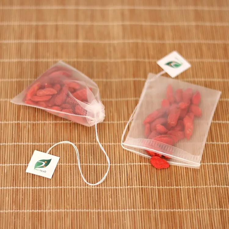 Herbal Disposable Custom Printed Drawstring Nylon Tea Packaging Bag
