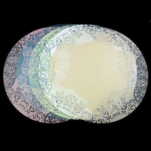 Sets de table ronds en plastique PP écologiques pour tables de cuisine, pour 4 personnes - Product Image 1