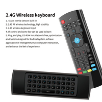 Mini Teclado Inalámbrico de 2.4Ghz, Control Remoto con Mouse Aéreo de 6 Ejes, TOPLEO MX3 2.4g Mini Fly Air Gyro Mouse