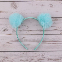 Serre-têtes créatifs coréens en forme d'oreilles de chat en gros, cerceaux à cheveux colorés avec pompons, accessoires pour cheveux pour filles et enfants