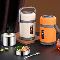 Nouvelle boîte à lunch chauffante électrique USB en acier inoxydable, chauffe-plat, boîte à bento, conteneur alimentaire chaud, boîtes isothermes pour le bureau et l'école