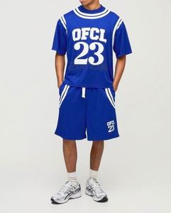 Conjunto de malla corto Cobalt Oversized Boxy Mesh OFCL 23, chándal de baloncesto personalizado - Product Image 4