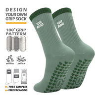 Chaussettes de Pilates et de yoga personnalisées de haute qualité, antidérapantes en silicone, mi-mollet, pour la danse et la gymnastique