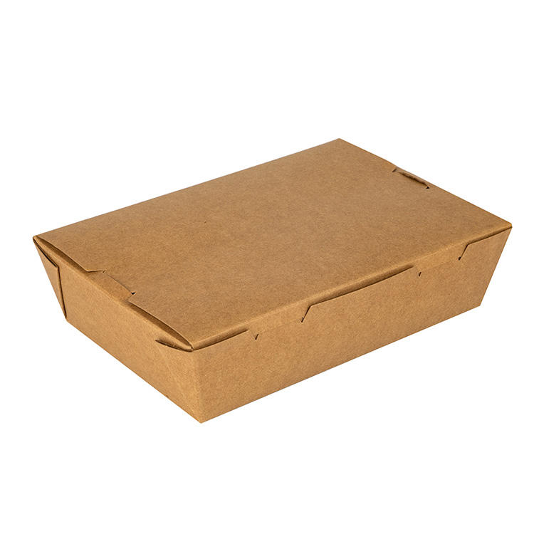 Kraft Paper Food Box Custom Disposable Paper Pe Customized Food Packing With Logo