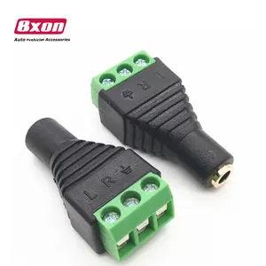 3.5mm 1/8" Stereo 3 POLES Female Jack To AV Screw Video AV Balun Terminal Adapter