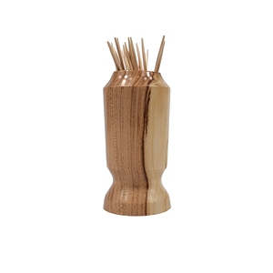 Handmade Wooden Toothpick Holder <b>Rustic</b> Style Natural Wood Table Decor Kitchen Accessory - Product Image 1