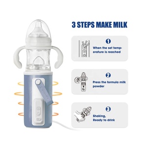 Set da Viaggio Portatile 3 in 1 240ml Dispenser Rapido per Latte in Polvere Miscelatore Scaldabiberon USB in PPSU per l'Alimentazione del Bambino - Product Image 2