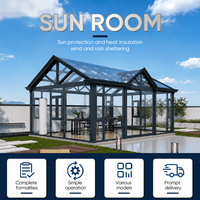 Véranda en aluminium haute résistance avec panneaux en verre trempé et structure résistante à la corrosion pour une performance extérieure durable