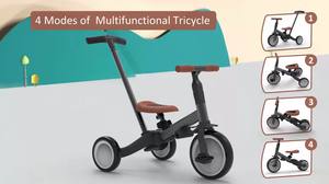 5-in-1 binmek için-On oyuncak yürümeye başlayan bisiklet ve EVA tekerlekler ile üç tekerlekli bisiklet ve çocuklar için çıkarılabilir pedallar 2-4 yıl - Product Image 5