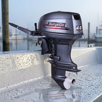 Nouveau moteur hors-bord à essence SurgeGo 40HP 2 temps à démarrage manuel certifié CE pour la rénovation/amélioration des bateaux