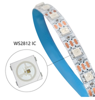 Bande lumineuse LED RGBIC WS2812B alimentée par USB 5V, adressable, couleur de rêve, ruban de pixels pour boîtier de PC, rétroéclairage de télévision, décoration, kit de bricolage