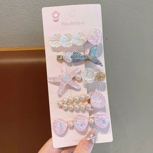 Pinza para el pelo de cola de sirena de aleación con diseño de dibujos animados para niñas, pinza para flequillo de princesa, estilo dulce, marca Weixin, para fiesta - Product Image 6