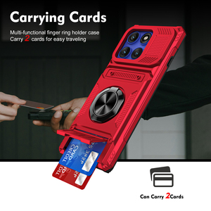 Funda para Teléfono <span class=keywords><strong>Motorola</strong></span> <span class=keywords><strong>Edge</strong></span> 50 50Pro 50Fusion, Diseño de Armadura, Material TPU+PC, Protección Anticaídas de 360 Grados, Soporte para Tarjetas - Product Image 6