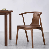 JP Chaise de salle à manger moderne en bois de chêne massif de haute qualité avec accoudoir tufté pour restaurant café boutique meubles de salle de bain salon
