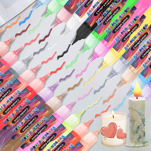 Kit de Pintura para Velas OSBORN de 24 Piezas con Rotuladores de Cera para Manualidades Familiares, Regalos de Cumpleaños y Navidad - Product Image 2