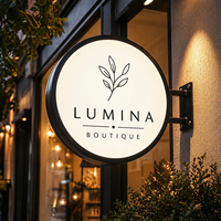 Enseigne lumineuse personnalisée, enseigne lumineuse double face, enseigne de projection extérieure, enseigne publicitaire illuminée, enseigne de magasin personnalisée