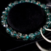 Bracelets lumineux en verre étoilé, perles de cristal de guérison, chaînes à maillons, unisexe, cadeau tendance, vente chaude