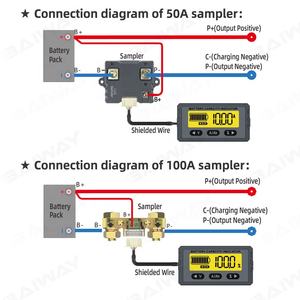 Baiway TY23 80 v100a LCD batteria monitor carica scarica tensione batteria indicatore di capacità tester per veicolo elettrico - Product Image 5