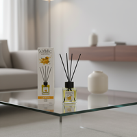 Diffuseur de parfum en verre de 50 ml en gros, écologique et sans alcool, parfum longue durée, décoration luxueuse pour la maison, l'hôtel, le bureau