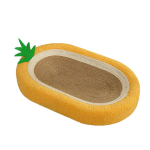 Usine en gros ananas ovale sisal chat planche à gratter repos et jouer grand diamètre litière pour chat polyvalent chat gratter - Product Image 6