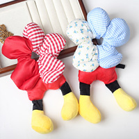 AITONFG Chouchou en Tissu Mickey Mouse Mignon Attache Cheveux Chignon Doux Accessoire 25cm pour Femmes et Enfants Style Floral