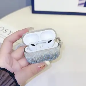 TPU protetor shockproof glitter bling fone de ouvido caso para apple 1/2/3/pro moda luxo sem fio fones de ouvido tampa