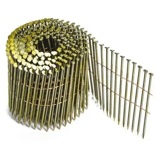Round Head High Quality Galvanized or painted Coil Nails for wood pallet
